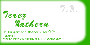 terez mathern business card